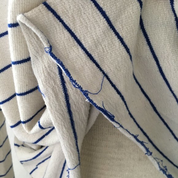 Zara White and Blue Stripes with Colorful Tassels - Picture 5 of 6